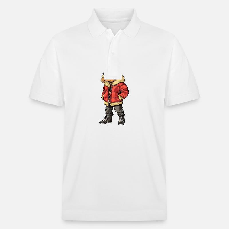 Kamel Lustig Winter - Stanley/Stella Unisex Bio-Poloshirt PREPSTER - Weiß