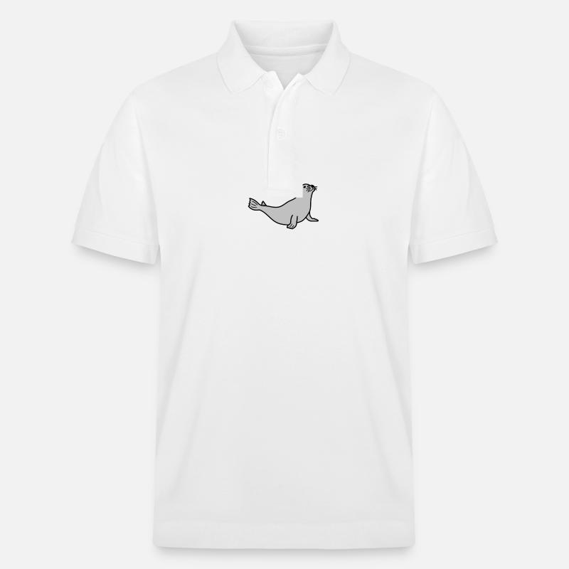 Conception de phoque marin - Polo PREPSTER bio Stanley/Stella Unisexe - blanc