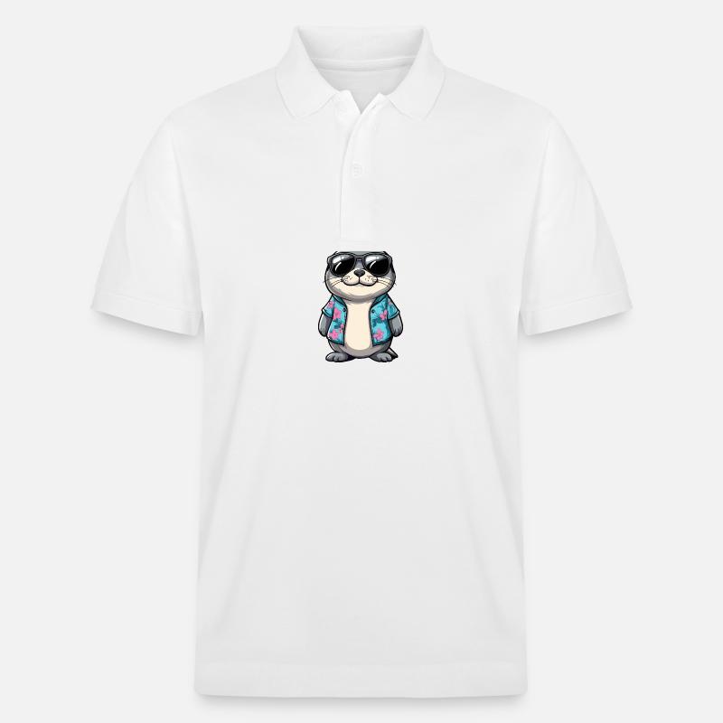 Vacances de bande dessinée Seal - Polo PREPSTER bio Stanley/Stella Unisexe - blanc