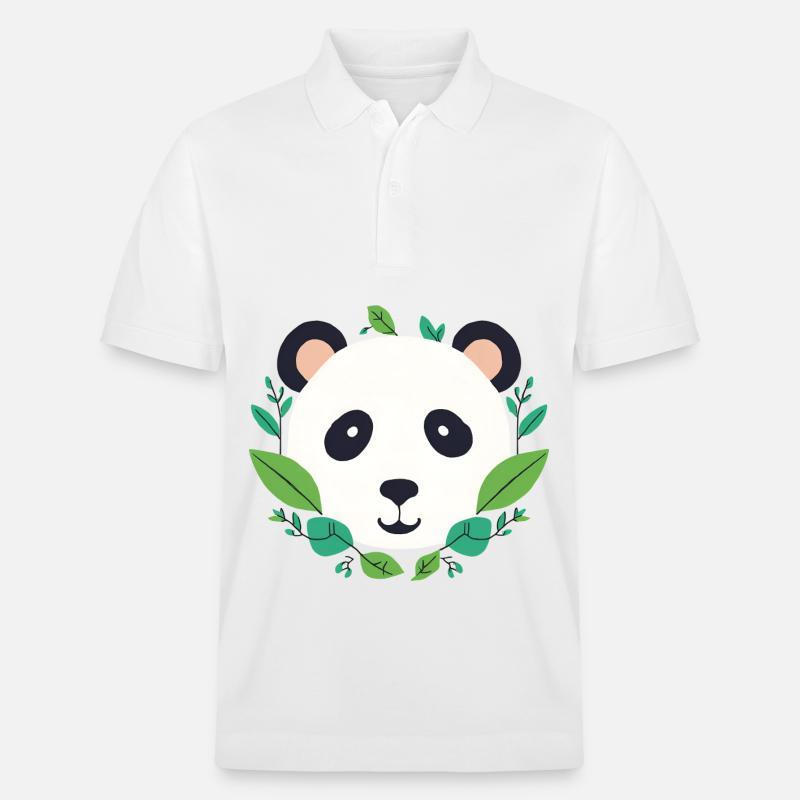 Panda Frieden - Stanley/Stella Unisex Bio-Poloshirt PREPSTER - Weiß