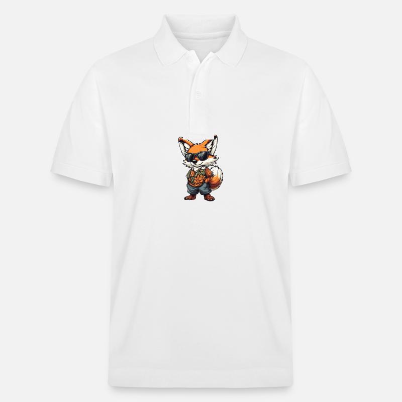 Fox Comic Holiday - Polo PREPSTER bio Stanley/Stella Unisexe - blanc