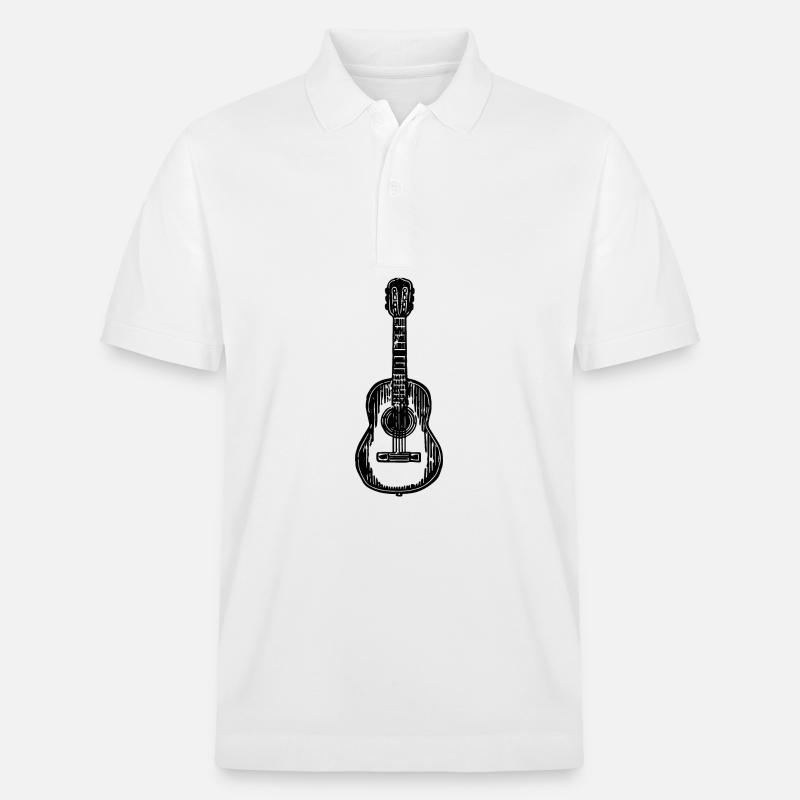 Gitarre Gitarrist - Stanley/Stella Unisex Bio-Poloshirt PREPSTER - Weiß
