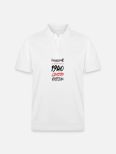 1940 Limited Edition - Stanley/Stella Unisex Organic Polo Shirt PREPSTER - white