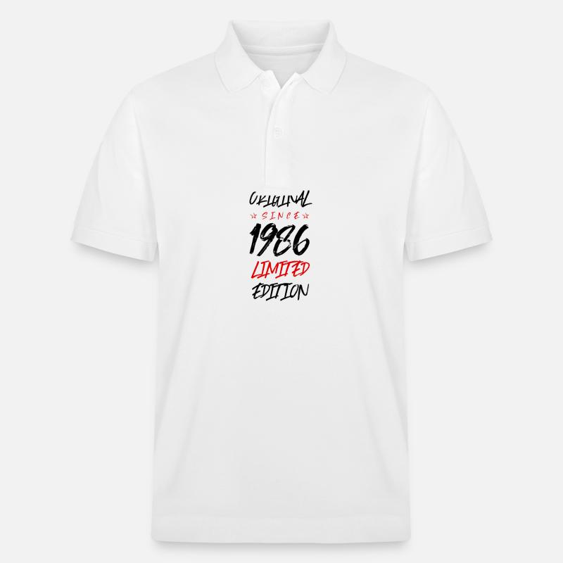 1986 Édition limitée - Polo PREPSTER bio Stanley/Stella Unisexe - blanc