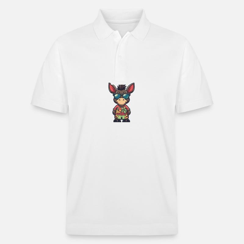 Vacances de bande dessinée d’âne - Polo PREPSTER bio Stanley/Stella Unisexe - blanc