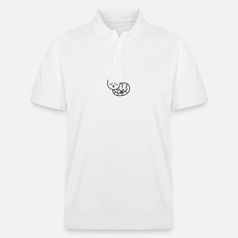Snoozing Kitty (Tigre) - Polo PREPSTER bio Stanley/Stella Unisexe - blanc
