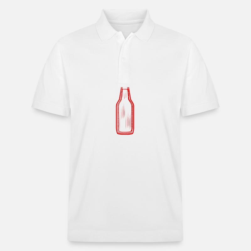 Bierflasche Bier Symbol - Stanley/Stella Unisex Bio-Poloshirt PREPSTER - Weiß