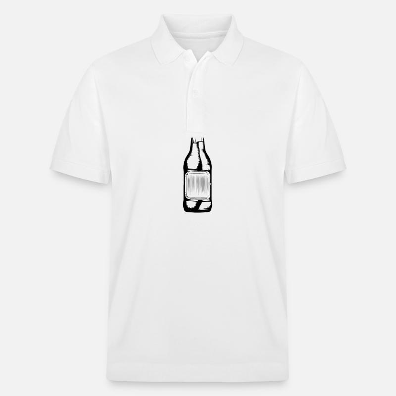 Flasche Bier - Stanley/Stella Unisex Bio-Poloshirt PREPSTER - Weiß