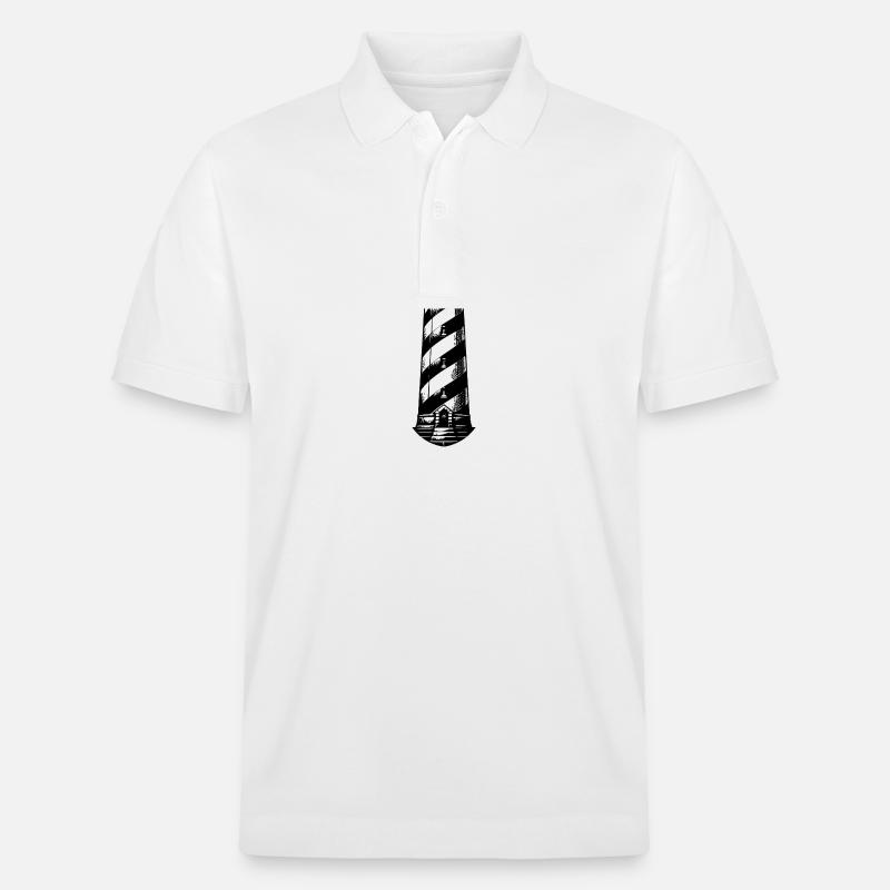 Phare rayé sur la côte - Polo PREPSTER bio Stanley/Stella Unisexe - blanc
