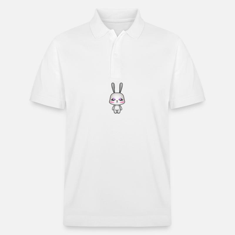 Rabbit ist total Zen - Stanley/Stella Unisex Bio-Poloshirt PREPSTER - Weiß