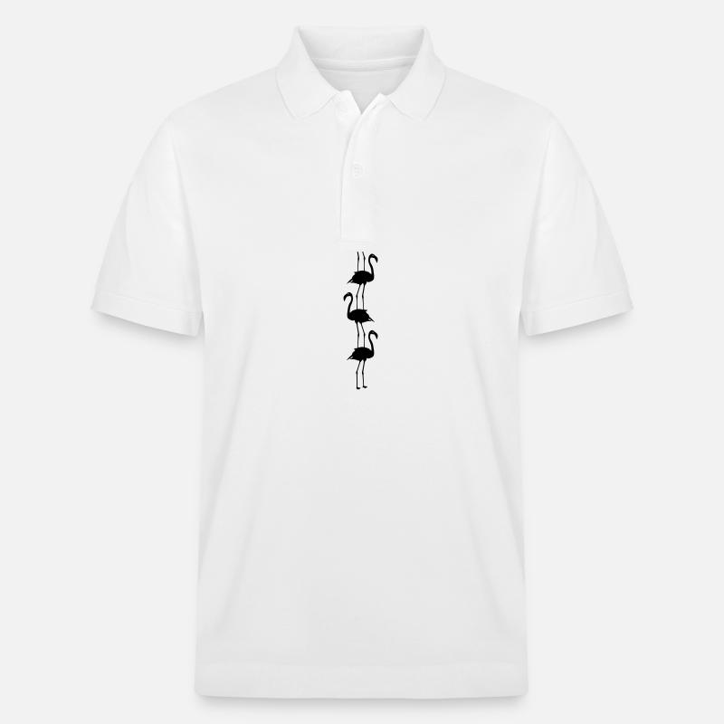 Flamants roses Animaux - Polo PREPSTER bio Stanley/Stella Unisexe - blanc