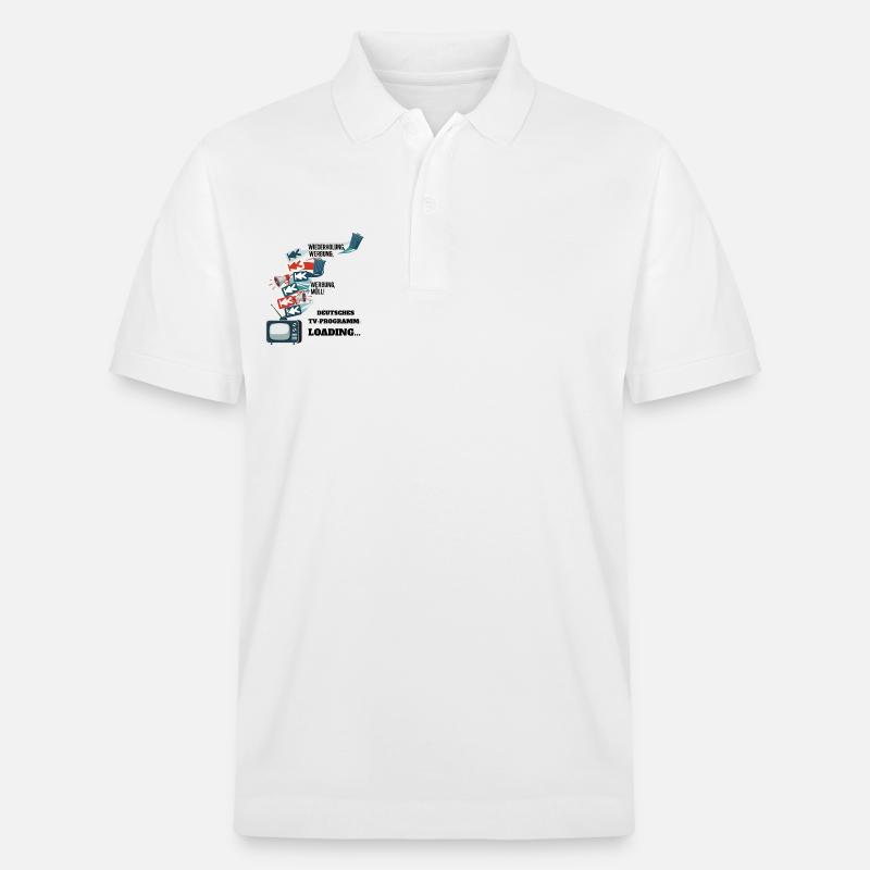 German TV Program: Loading... - Stanley/Stella Unisex Organic Polo Shirt PREPSTER - white