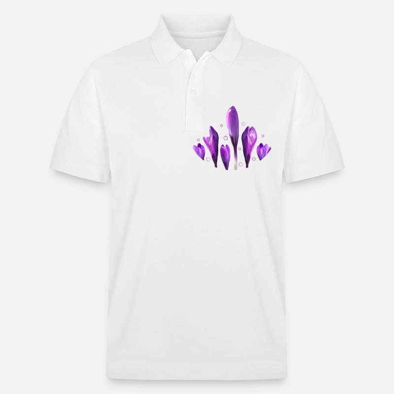 Crocus Printemps Printemps Début - Polo PREPSTER bio Stanley/Stella Unisexe - blanc