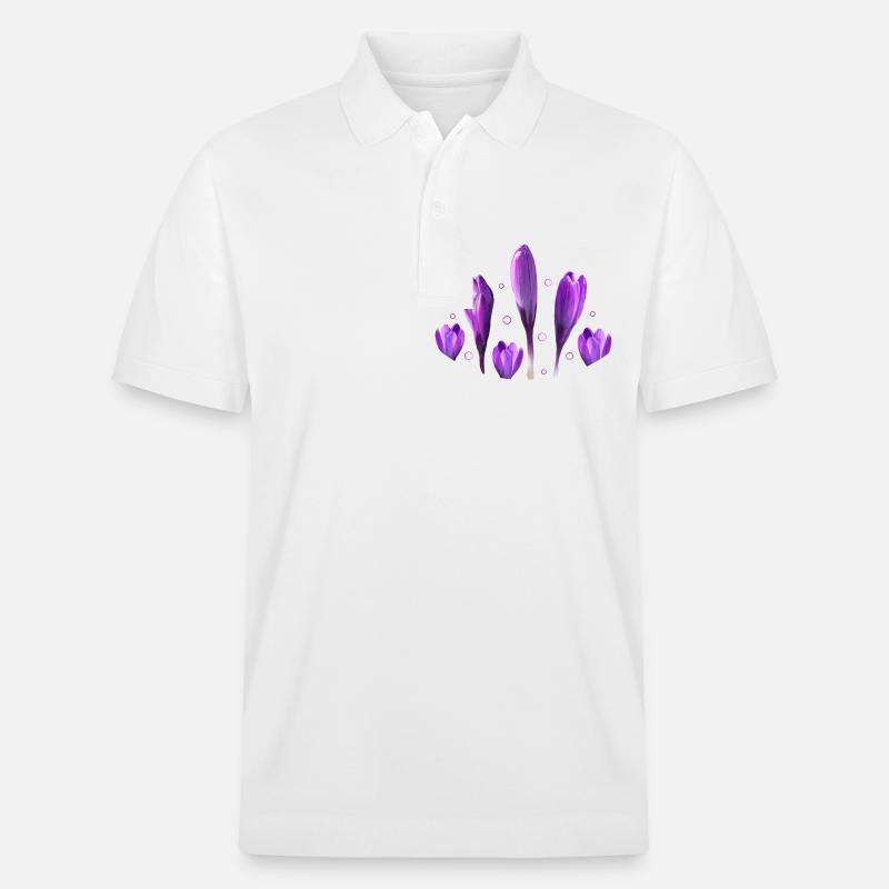 Krokusse Frühling Frühlingsboten - Stanley/Stella Unisex Bio-Poloshirt PREPSTER - Weiß