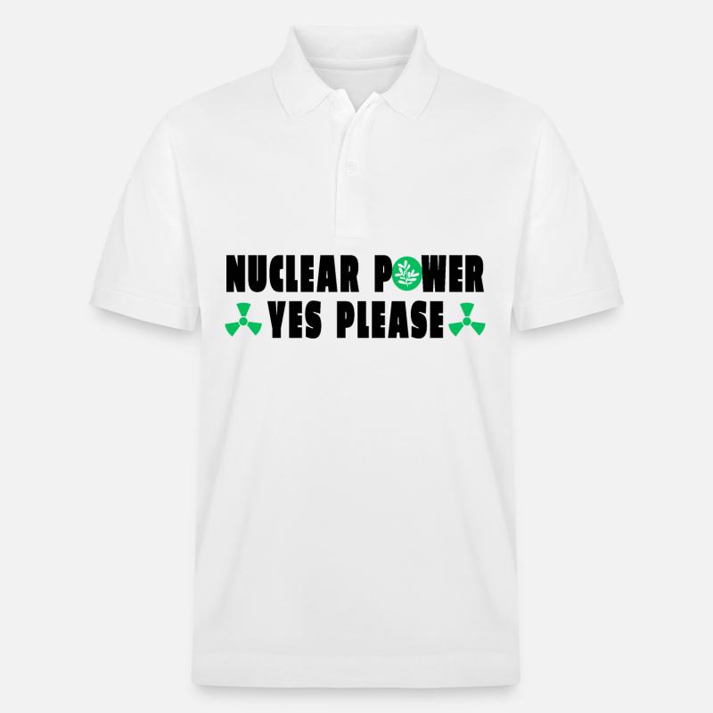 Atomkraft Ja bitte - Stanley/Stella Unisex Bio-Poloshirt PREPSTER - Weiß