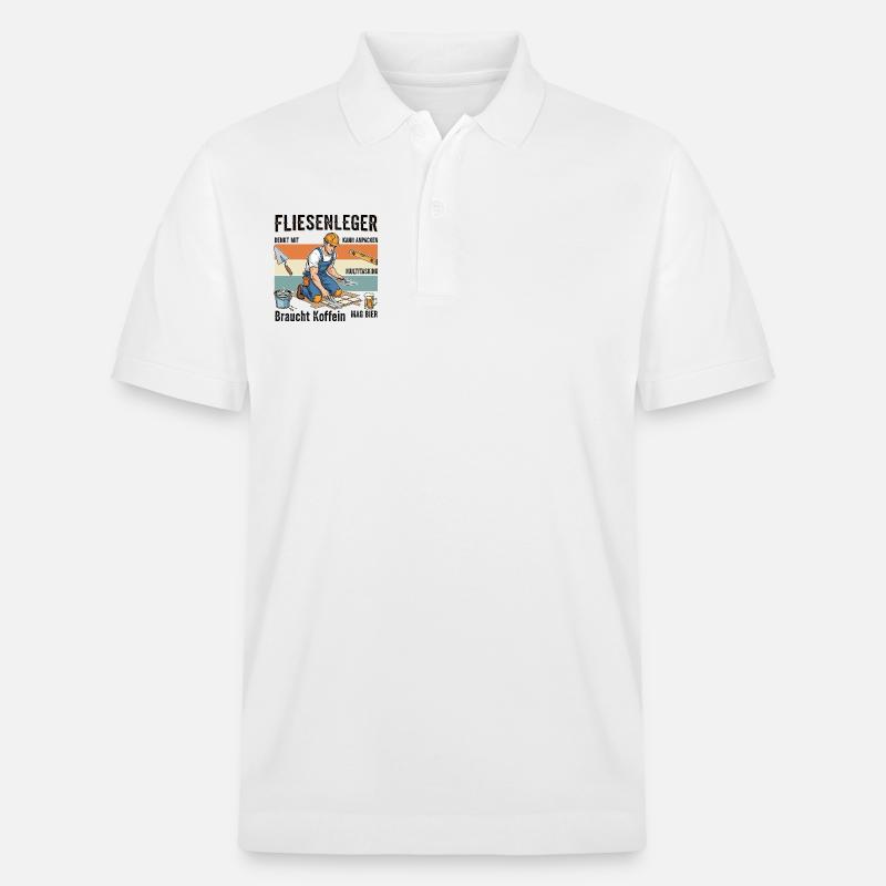 Der Fliesenleger - Stanley/Stella Unisex Bio-Poloshirt PREPSTER - Weiß