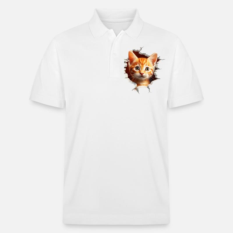 Chat mignon - Polo PREPSTER bio Stanley/Stella Unisexe - blanc