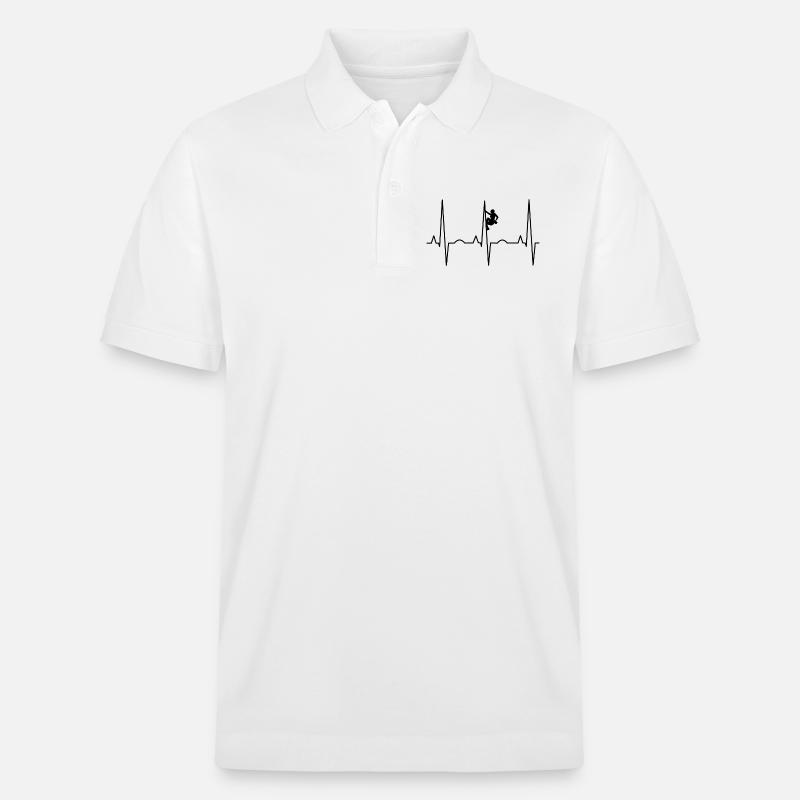 Klettern Bergsteiger - Stanley/Stella Unisex Bio-Poloshirt PREPSTER - Weiß