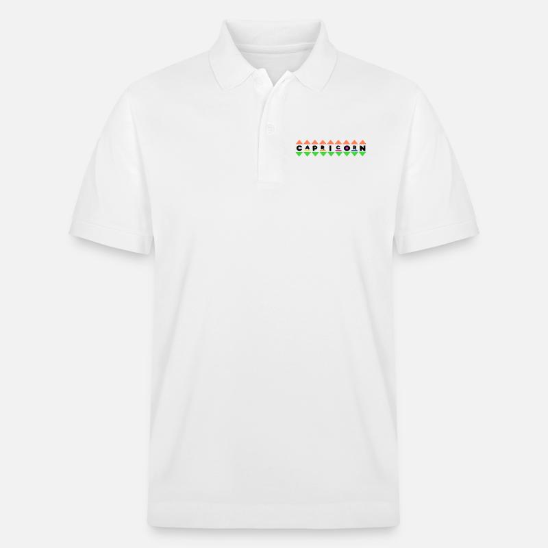 Gezeiten Aberglaube Steinbock Astrologie Spruch - Stanley/Stella Unisex Bio-Poloshirt PREPSTER - Weiß