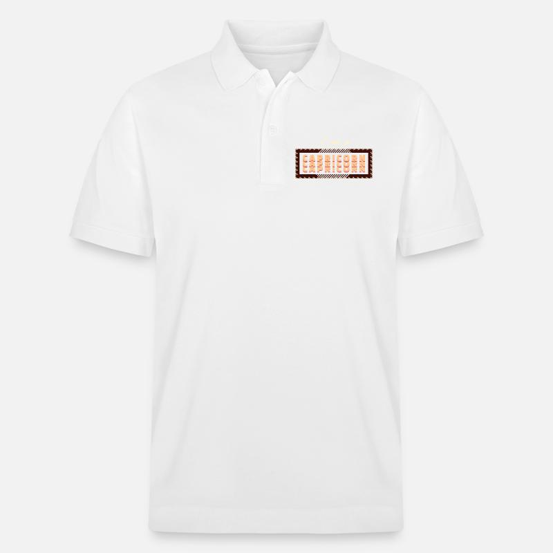 Steinbock Sternzeichen Cool Statement Horoskop - Stanley/Stella Unisex Bio-Poloshirt PREPSTER - Weiß