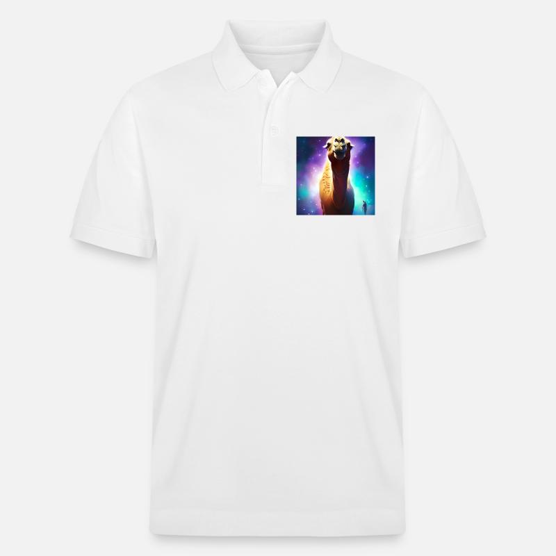 Dromedary Camel - Galaxy Space - Polo PREPSTER bio Stanley/Stella Unisexe - blanc