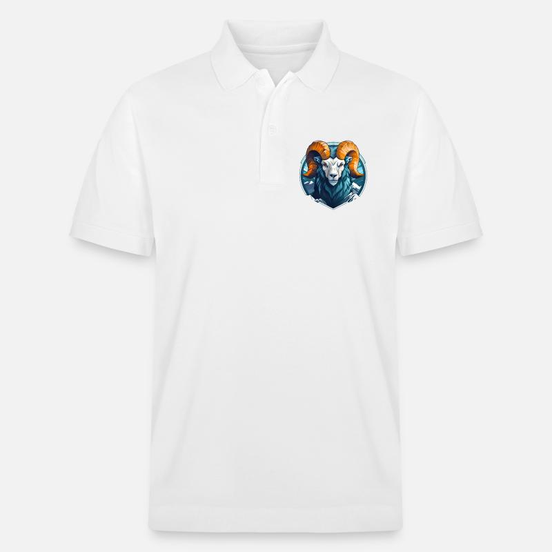 Widder Mascotchen - Stanley/Stella Unisex Bio-Poloshirt PREPSTER - Weiß