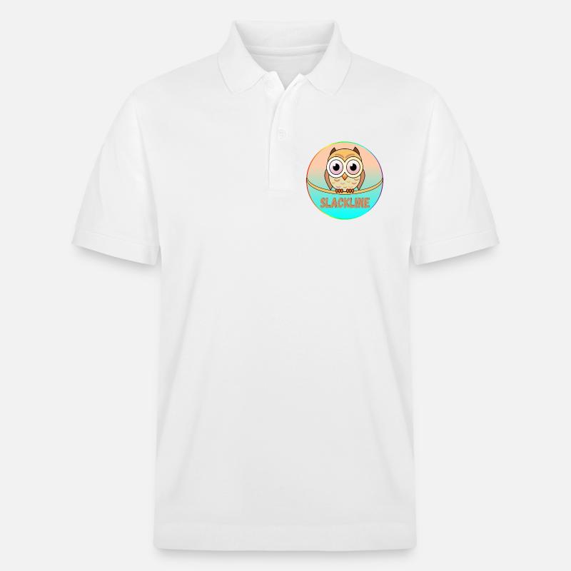 SLACKLINE EULEN - VOGEL - Stanley/Stella Unisex Bio-Poloshirt PREPSTER - Weiß