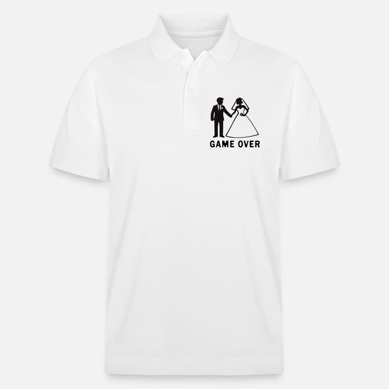 Jeunes mariés Game Over Mariage - Polo PREPSTER bio Stanley/Stella Unisexe - blanc