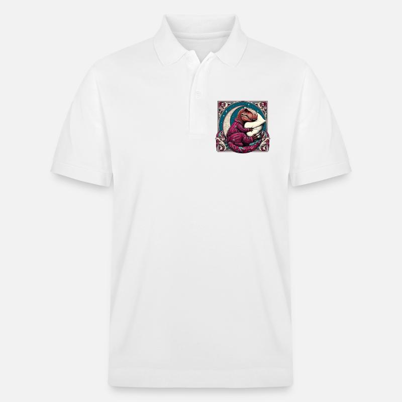 T-Rex Sleeping Hobby Cadeau - Polo PREPSTER bio Stanley/Stella Unisexe - blanc