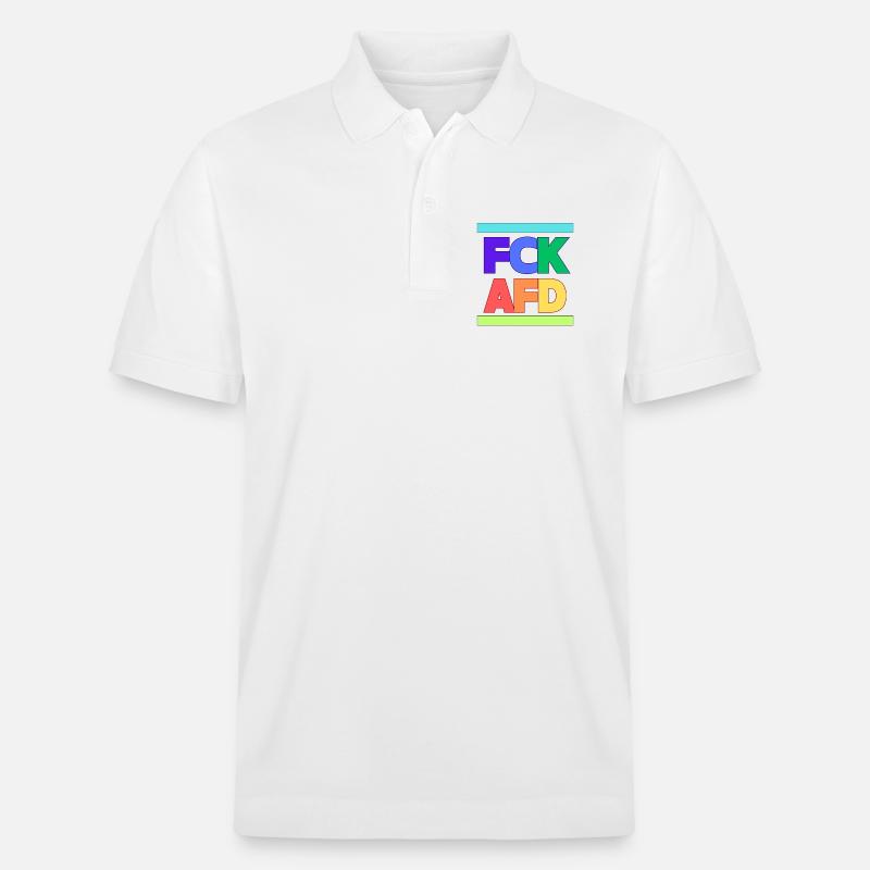 FCK AFD - Stanley/Stella Unisex Bio-Poloshirt PREPSTER - Weiß