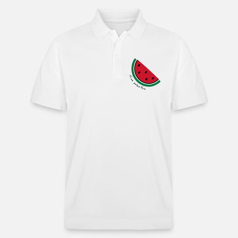 Tranche de pastèque Pop Art - Polo PREPSTER bio Stanley/Stella Unisexe - blanc