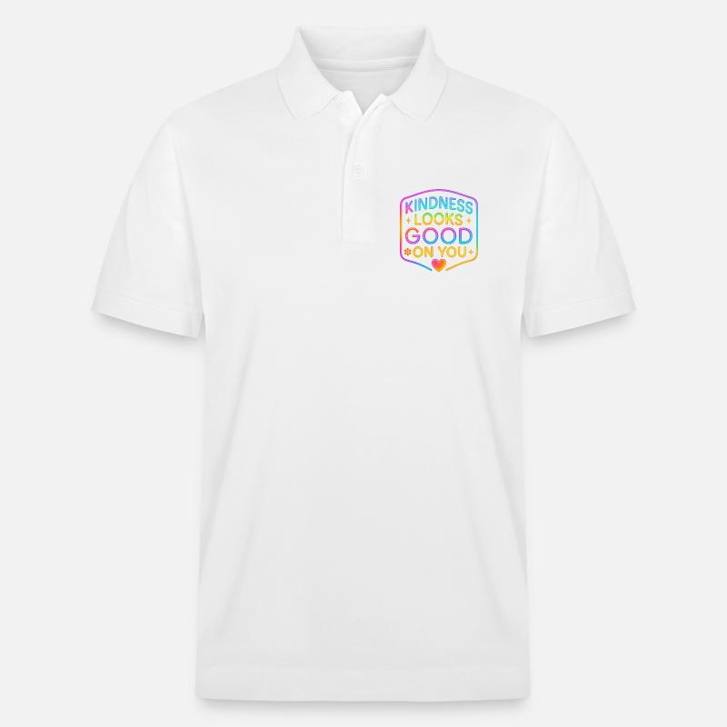 Kindness Neon steht dir gut - Stanley/Stella Unisex Bio-Poloshirt PREPSTER - Weiß