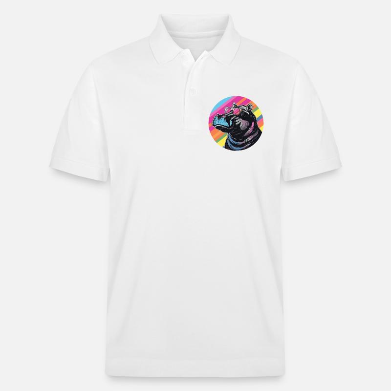 Lunettes de soleil Hippo Popart - Polo PREPSTER bio Stanley/Stella Unisexe - blanc