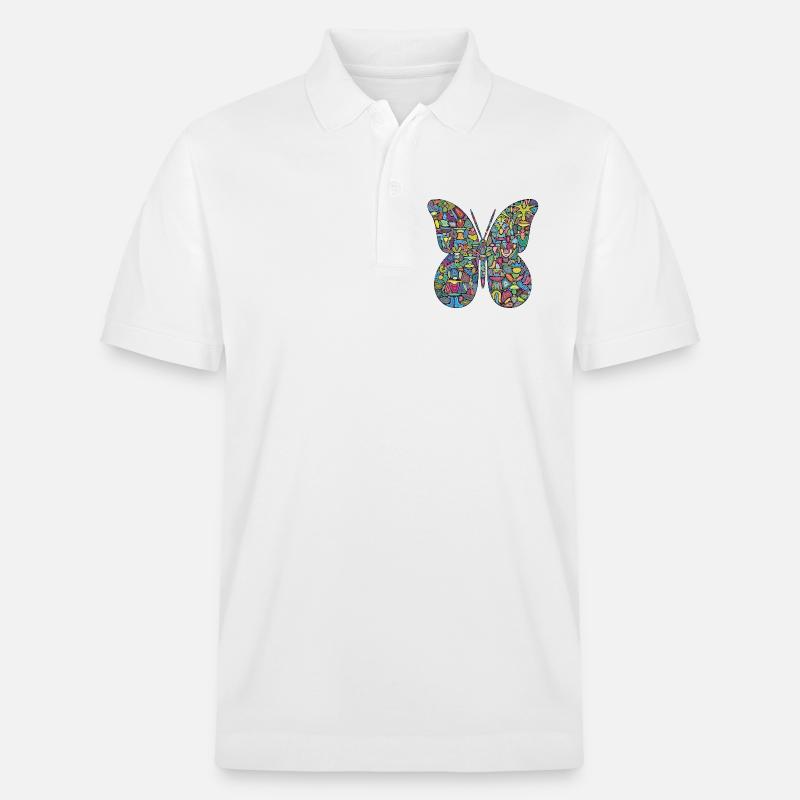 Papillon Spectacle en Couleur - Polo PREPSTER bio Stanley/Stella Unisexe - blanc