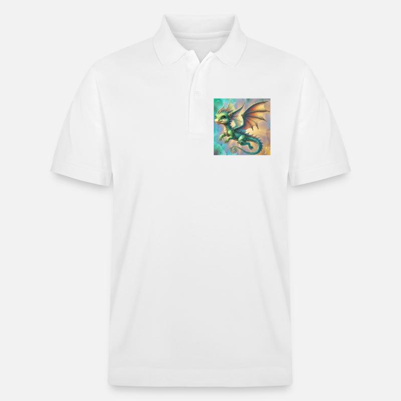 Drache - Stanley/Stella Unisex Bio-Poloshirt PREPSTER - Weiß