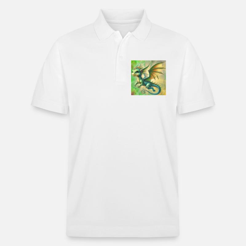 Drache - Stanley/Stella Unisex Bio-Poloshirt PREPSTER - Weiß