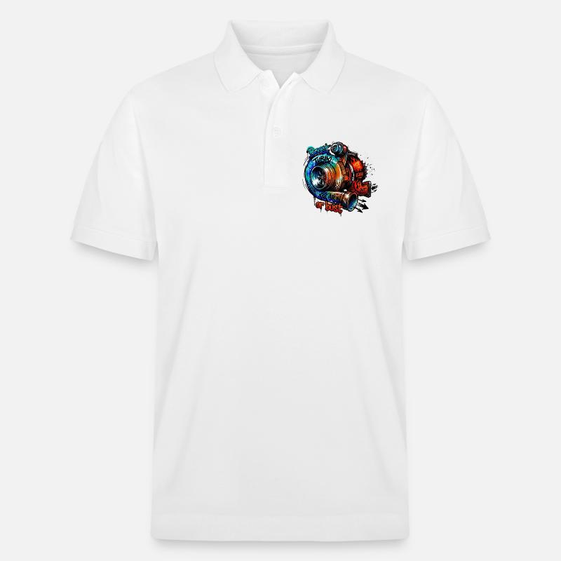 Turbo-Boost oder Bust - Stanley/Stella Unisex Bio-Poloshirt PREPSTER - Weiß