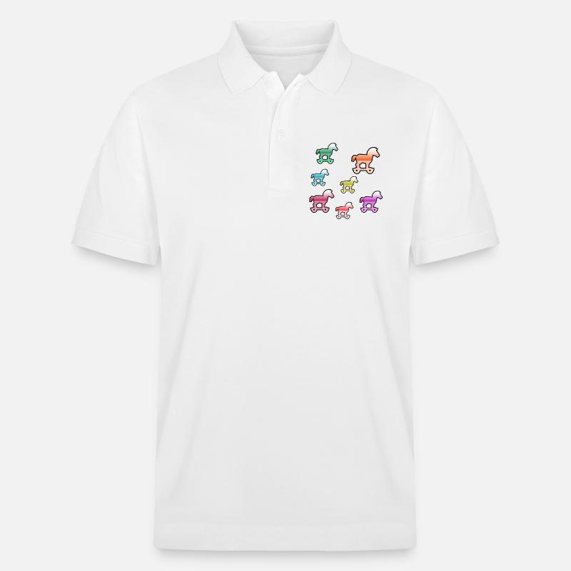 Pferde - Stanley/Stella Unisex Bio-Poloshirt PREPSTER - Weiß