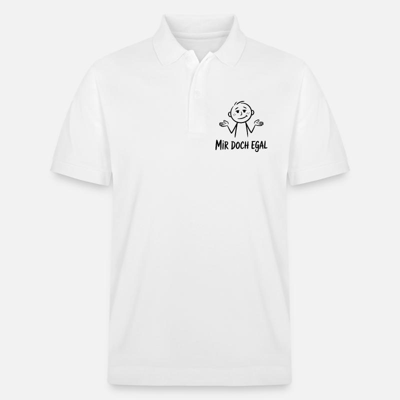 Mir Doch Egal Strichmännchen - Stanley/Stella Unisex Bio-Poloshirt PREPSTER - Weiß