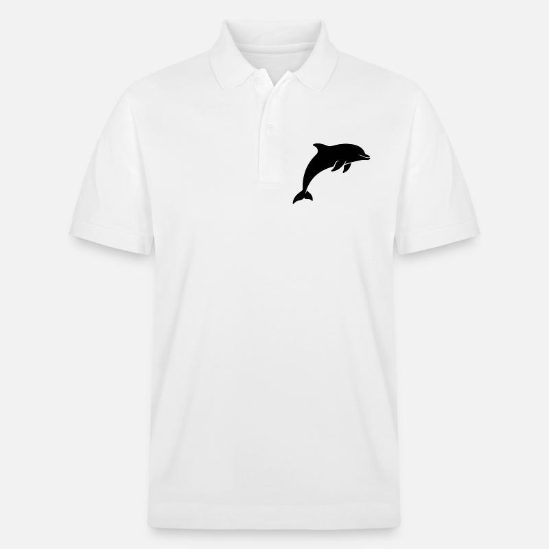 cadeau dauphin Dauphin mignon - Polo PREPSTER bio Stanley/Stella Unisexe - blanc