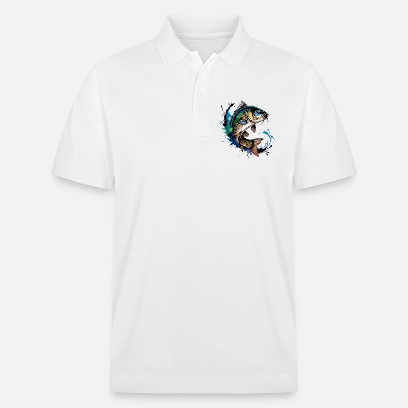 Springender Karpf - Stanley/Stella Unisex Bio-Poloshirt PREPSTER - Weiß