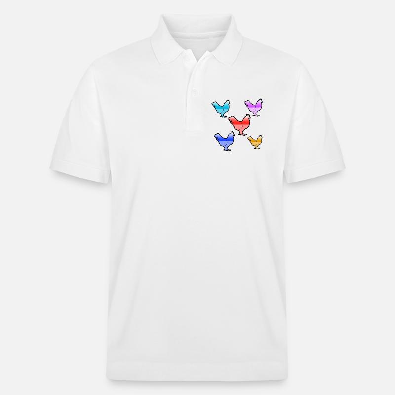 Poulets - Polo PREPSTER bio Stanley/Stella Unisexe - blanc