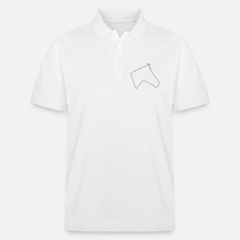 Pferdekopf - Stanley/Stella Unisex Bio-Poloshirt PREPSTER - Weiß
