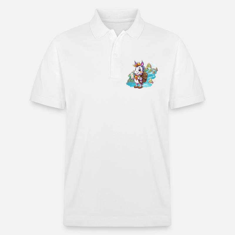 Chèvre d’aventure côtière - Polo PREPSTER bio Stanley/Stella Unisexe - blanc