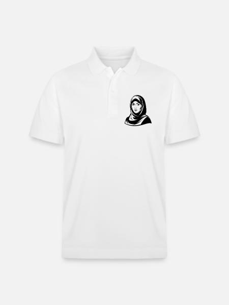 Hijab Woman - Stanley/Stella Unisex Organic Polo Shirt PREPSTER - white