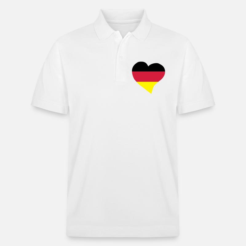 Deutsch Herz - Stanley/Stella Unisex Bio-Poloshirt PREPSTER - Weiß