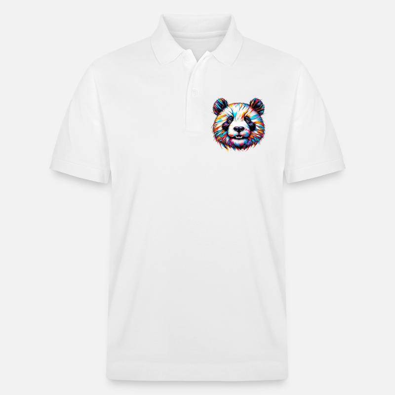 Panda - Stanley/Stella Unisex Bio-Poloshirt PREPSTER - Weiß