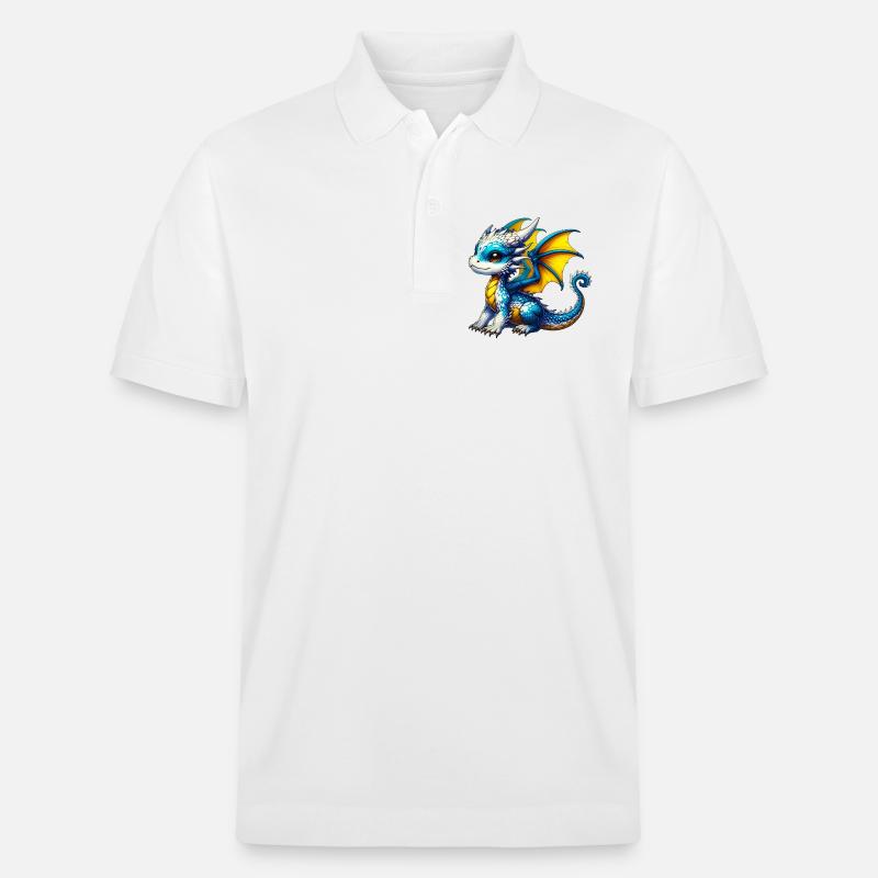 Drache - Stanley/Stella Unisex Bio-Poloshirt PREPSTER - Weiß