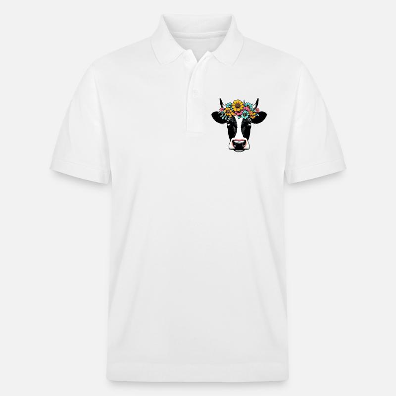 Vache - Polo PREPSTER bio Stanley/Stella Unisexe - blanc