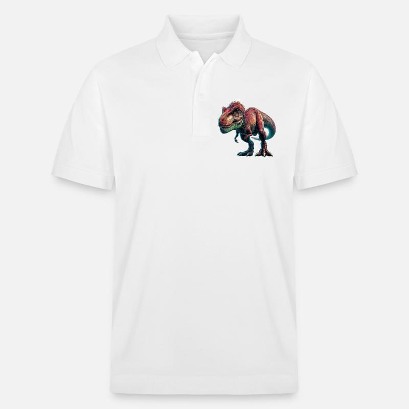 Dinosaurier - Stanley/Stella Unisex Bio-Poloshirt PREPSTER - Weiß